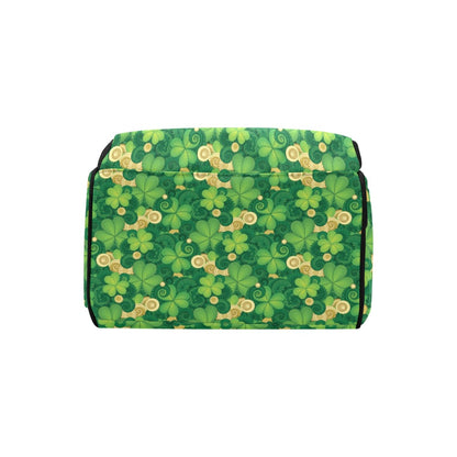 Shamrock Print Design LKS301 Diaper Bag Backpack
