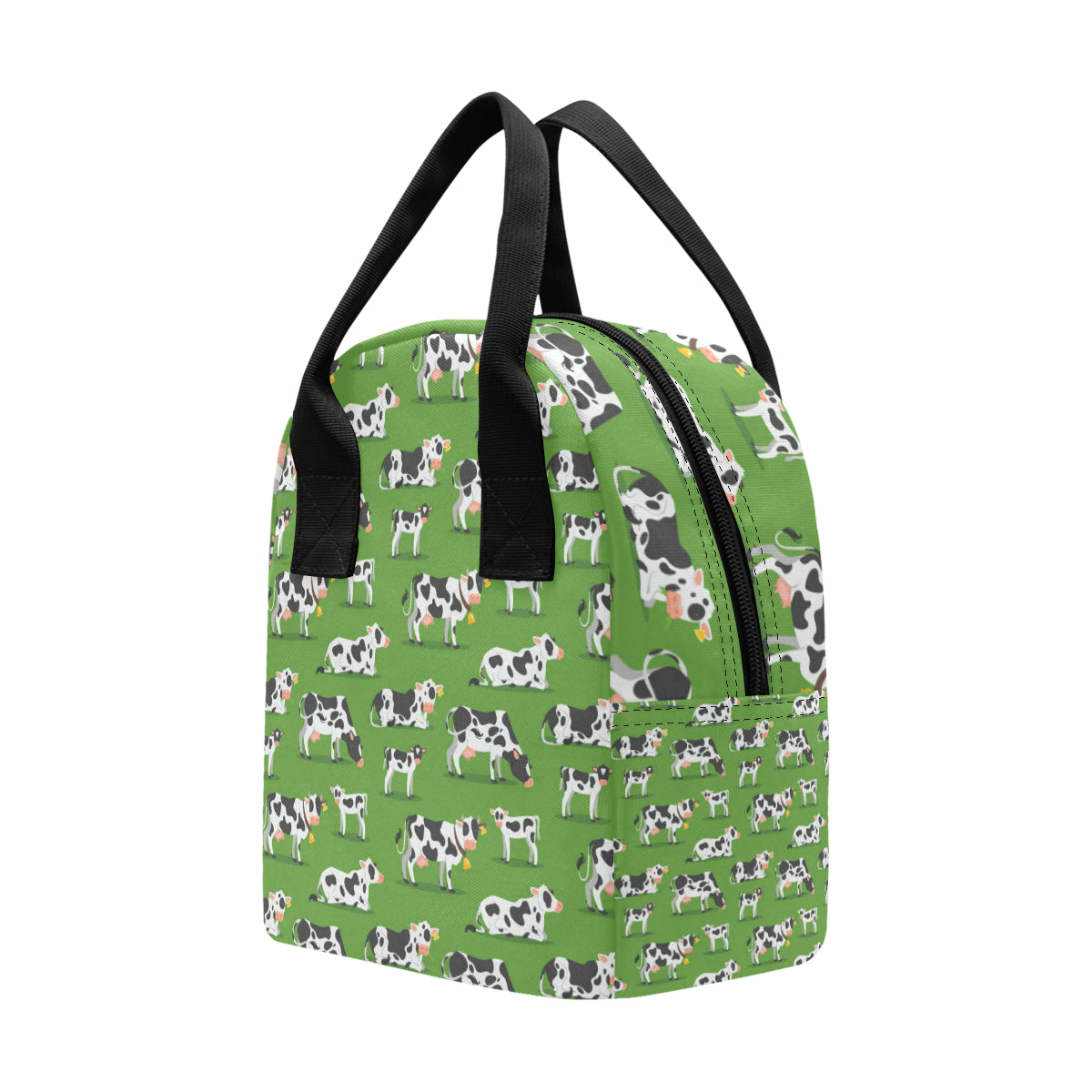 Cow Happy Print Pattern Insulated Lunch Bag