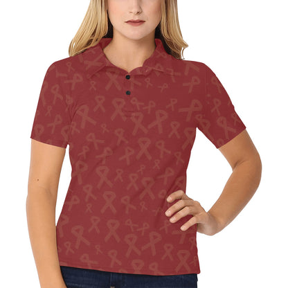 Multiple myeloma Pattern Print Design A02 Women's Polo Shirt