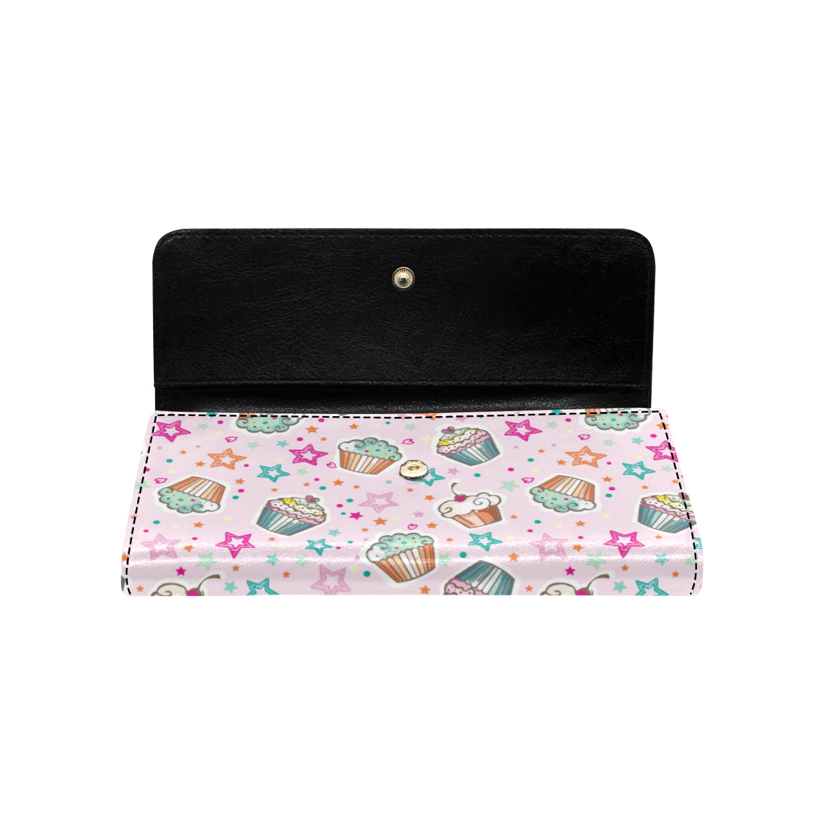 Cupcake Pattern Print Design CP03 Women's Trifold Wallet