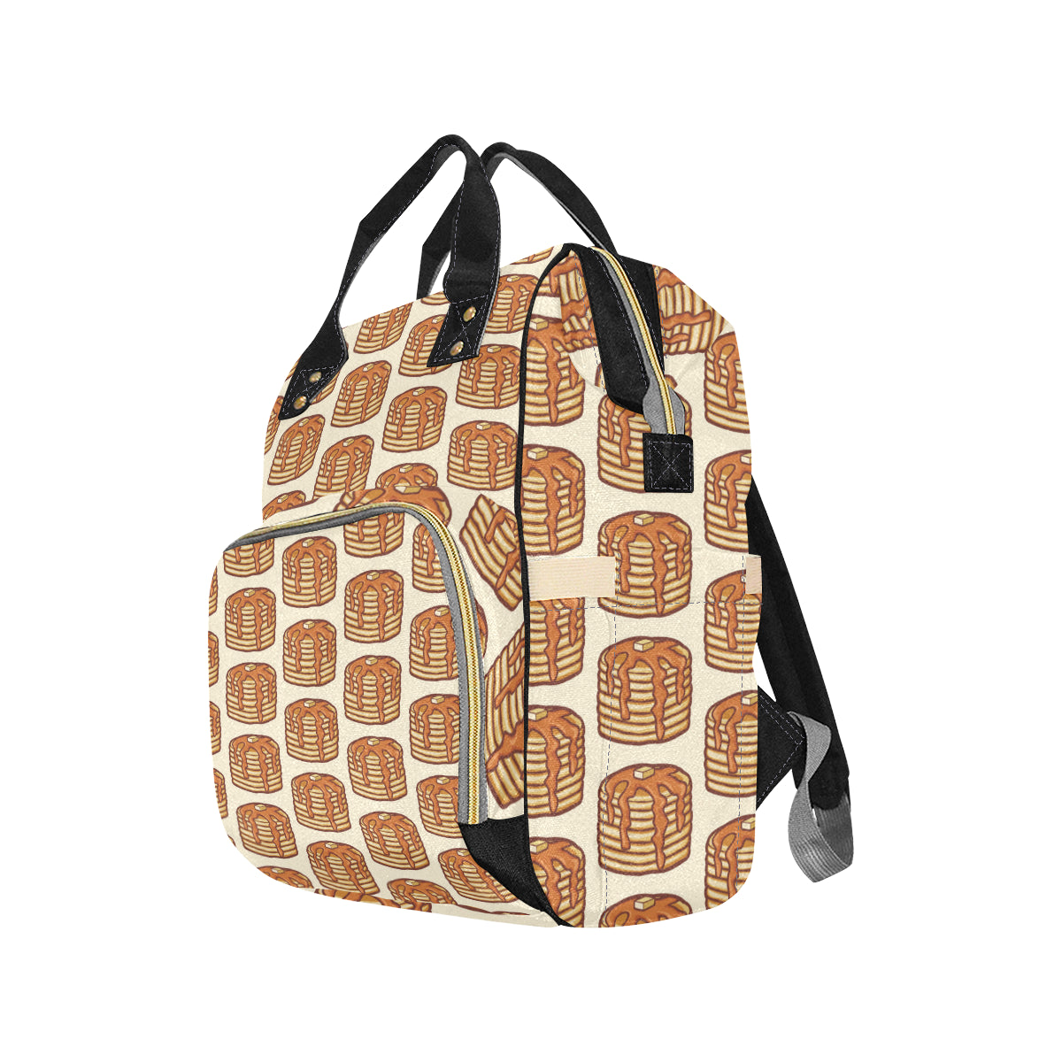 Pancake Pattern Print Design A02 Diaper Bag Backpack