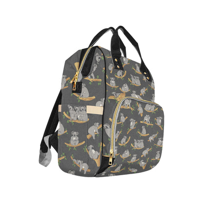Koala Pattern Print Design 07 Diaper Bag Backpack