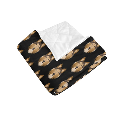Collies Pattern Print Design 01 Premium Quilt