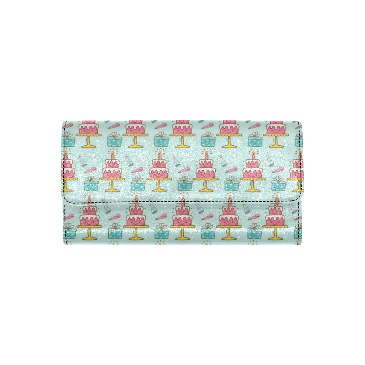 Cake Pattern Print Design 06 Women's Trifold Wallet