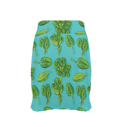 Spinach Print Design LKS301 17" Golf & Pickleball Skort with Pockets
