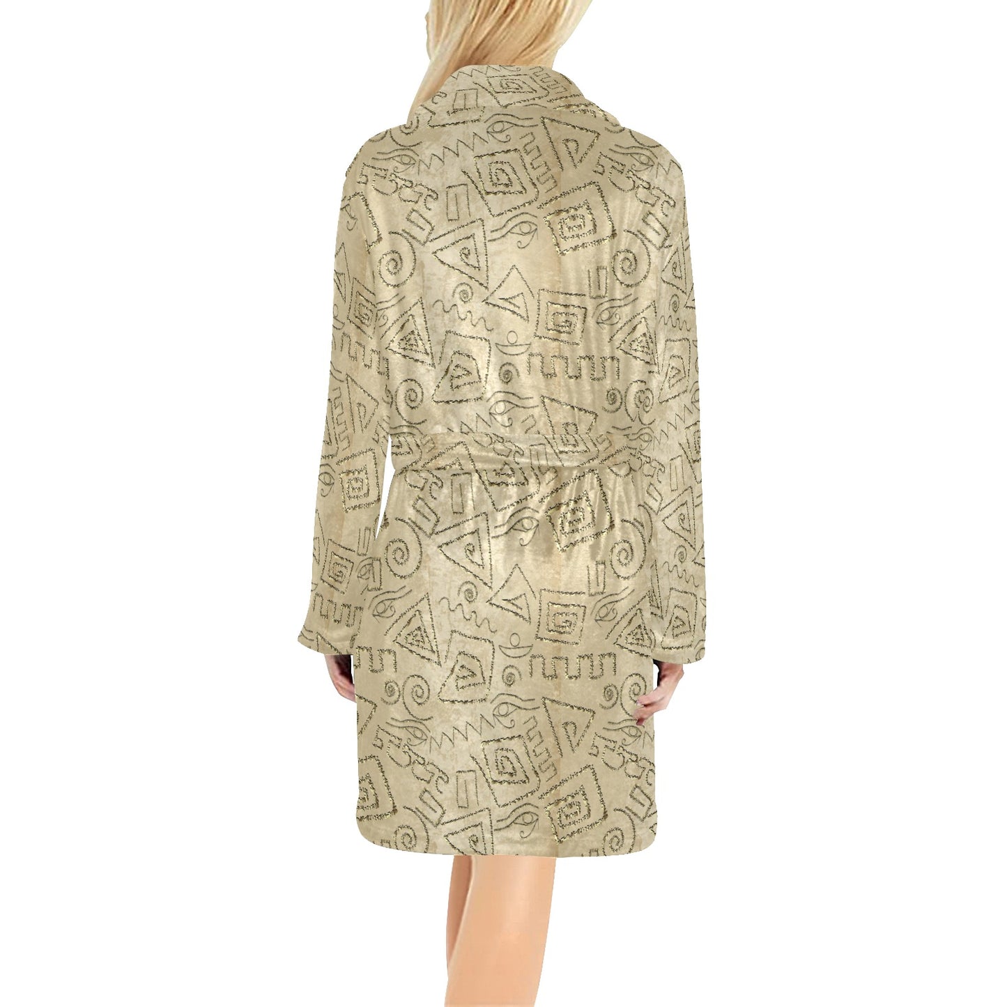 Ancient Greek Print Design LKS3013 Women's Fleece Robe