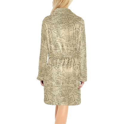 Ancient Greek Print Design LKS3013 Women's Fleece Robe