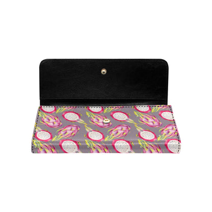 Dragonfruit Pattern Print Design DF03 Women's Trifold Wallet