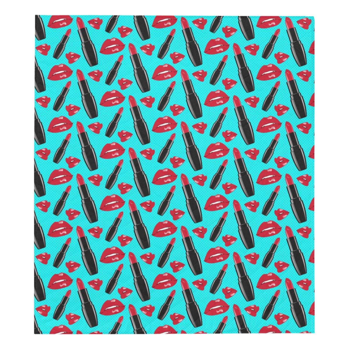 Lipstick Pattern Print Design LT02 Premium Quilt