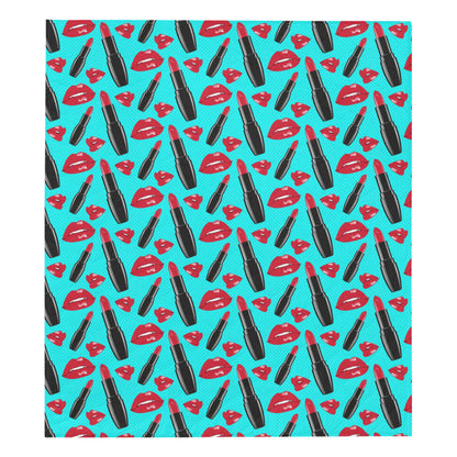 Lipstick Pattern Print Design LT02 Premium Quilt