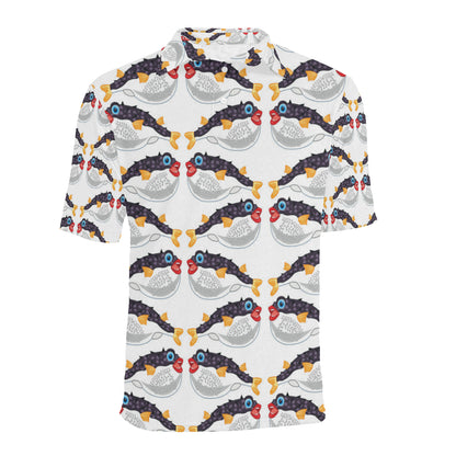 Fugu Pattern Print Design 03 Men Polo Shirt