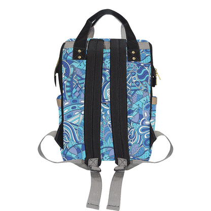 Funky Retro Pattern Print Design A02 Diaper Bag Backpack