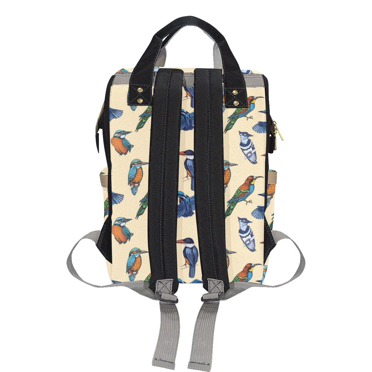 Kingfisher Bird Pattern Print Design 04 Diaper Bag Backpack