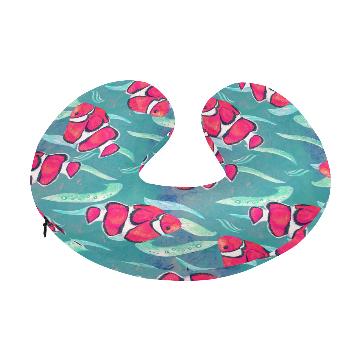 Clownfish Pattern Print Design 02 U-Shaped Travel Neck Pillow