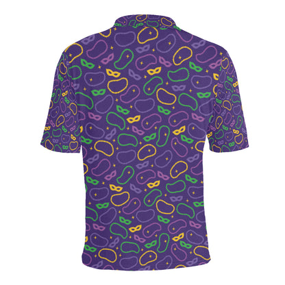 Mardi Gras Pattern Print Design 04 Men Polo Shirt