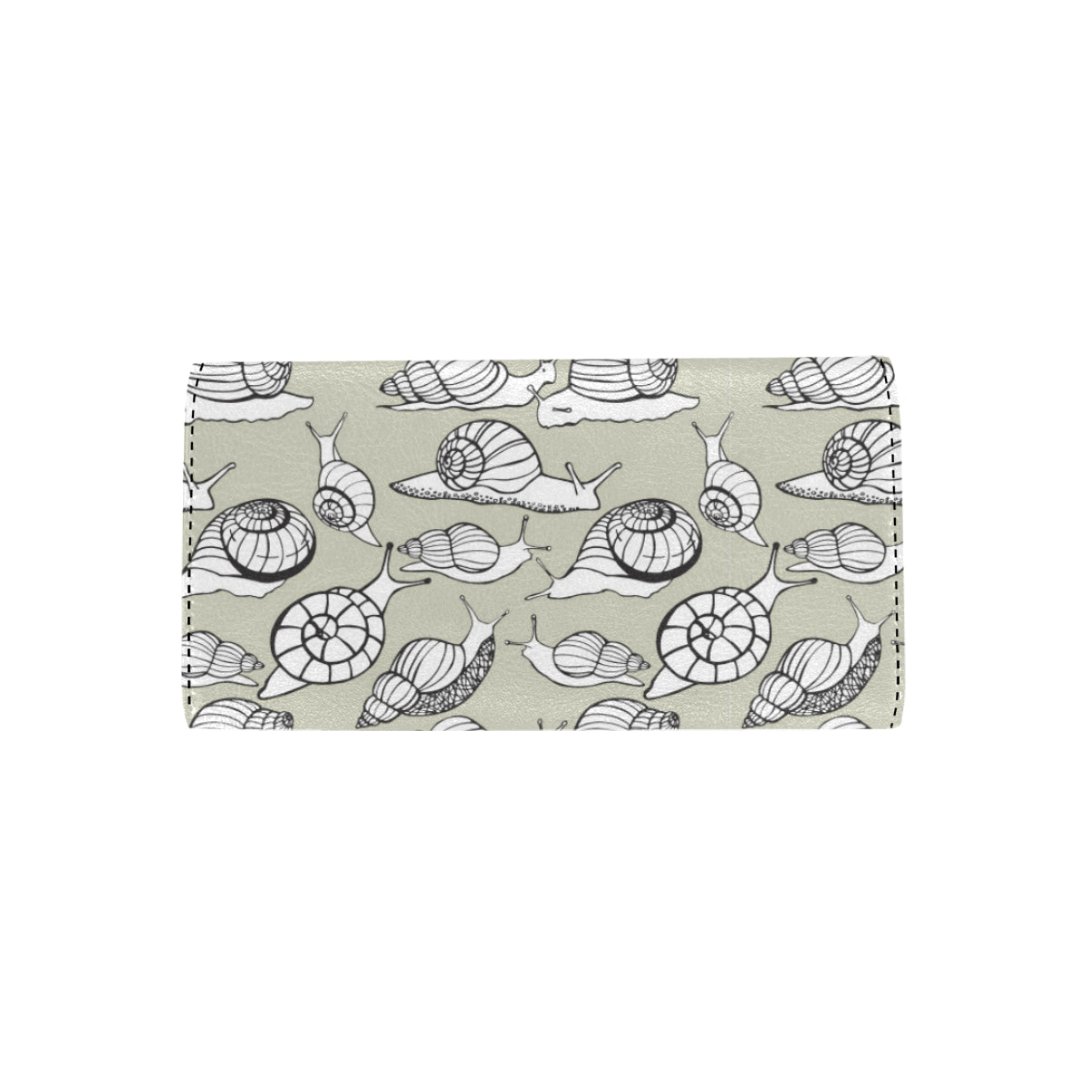 Snail Pattern Print Design 03 Women's Trifold Wallet