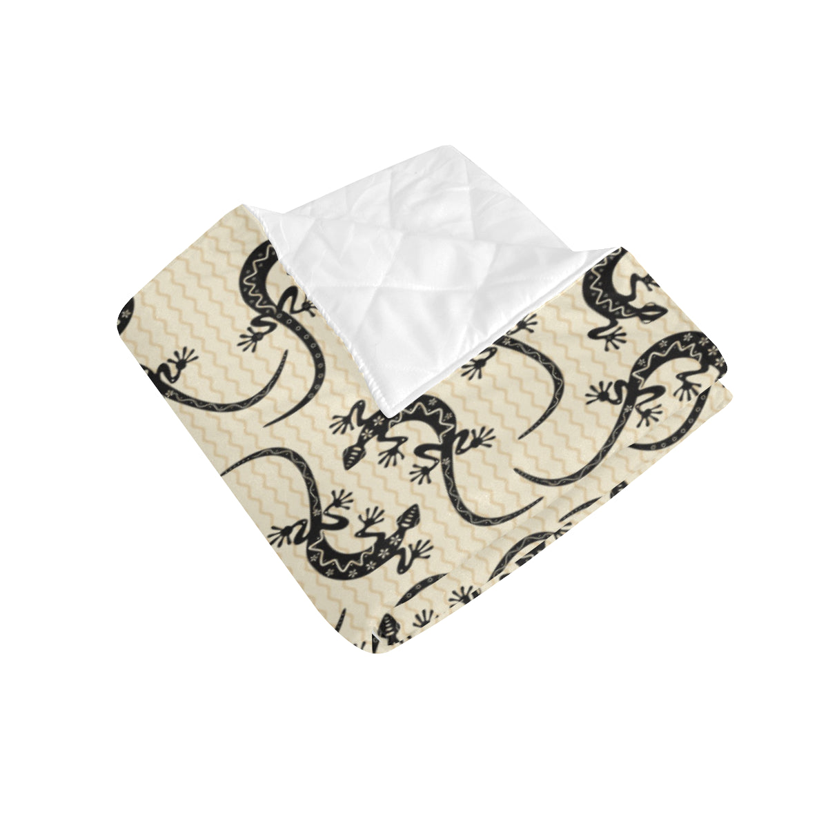 lizard Pattern Print Design 02 Premium Quilt