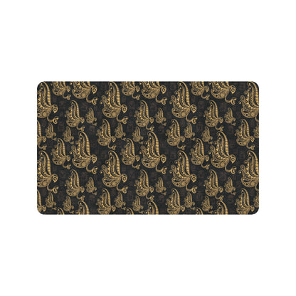 Owl Tribal Polynesian Design Print Rubber Doormat