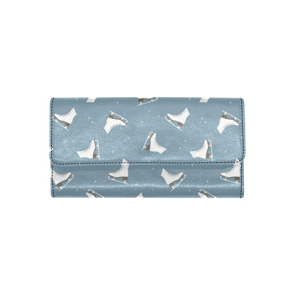 Ice Skate Pattern Print Design 02 Women's Trifold Wallet