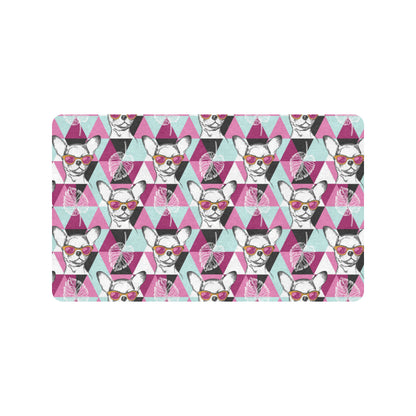 Chihuahua Cute Triangle Pattern Rubber Doormat