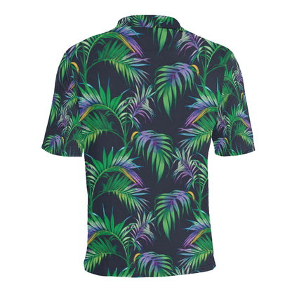Palm Leaves Pattern Print Design PL04 Men Polo Shirt