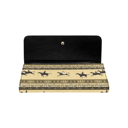 Horse Pattern Prnt Women's Trifold Wallet