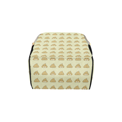 Poop Emoji Pattern Print Design A04 Diaper Bag Backpack