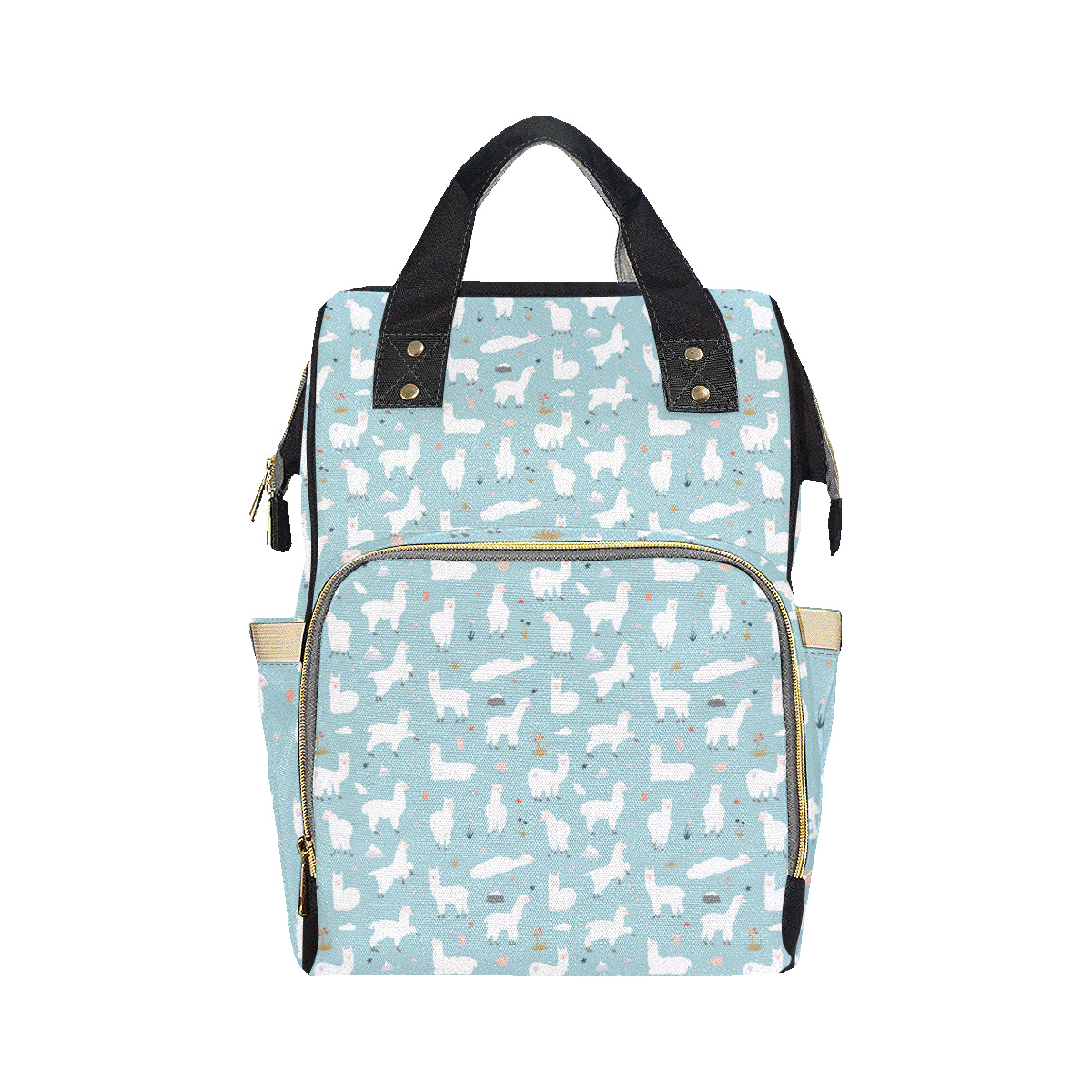 Alpaca Pattern Print Design 02 Diaper Bag Backpack
