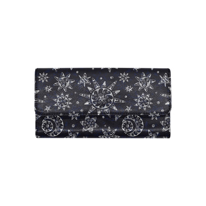 Sun Moon Pattern Women's Trifold Wallet