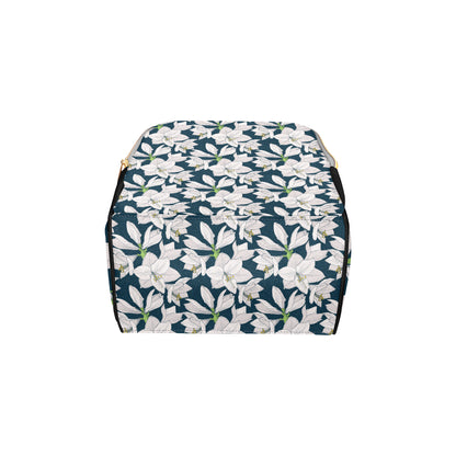 Amaryllis Pattern Print Design 01 Diaper Bag Backpack