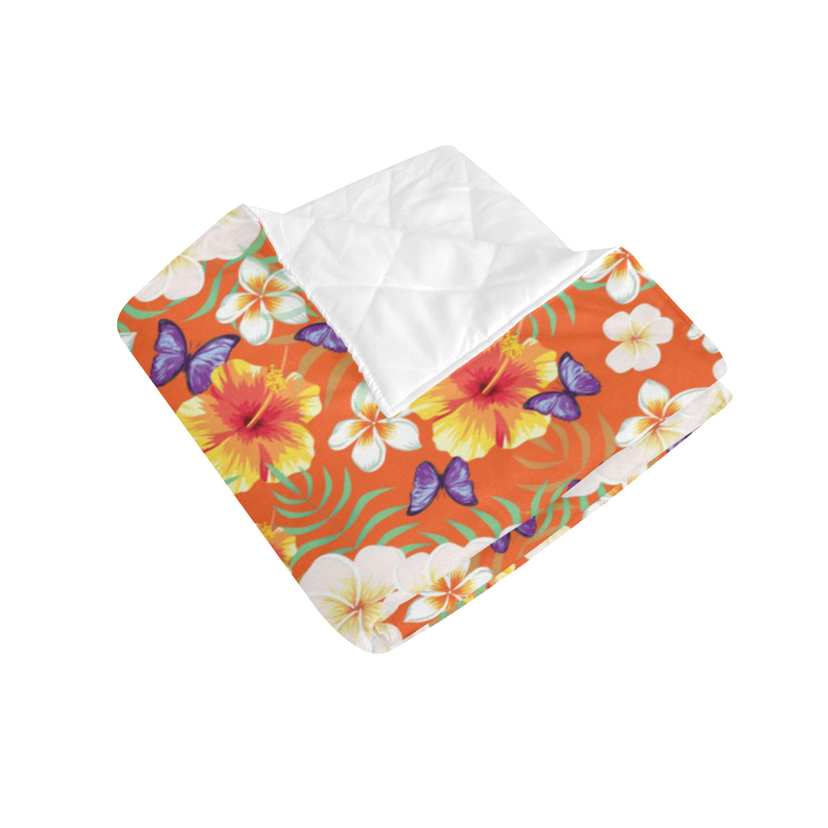 Tropical Flower Pattern Print Design TF027 Premium Quilt