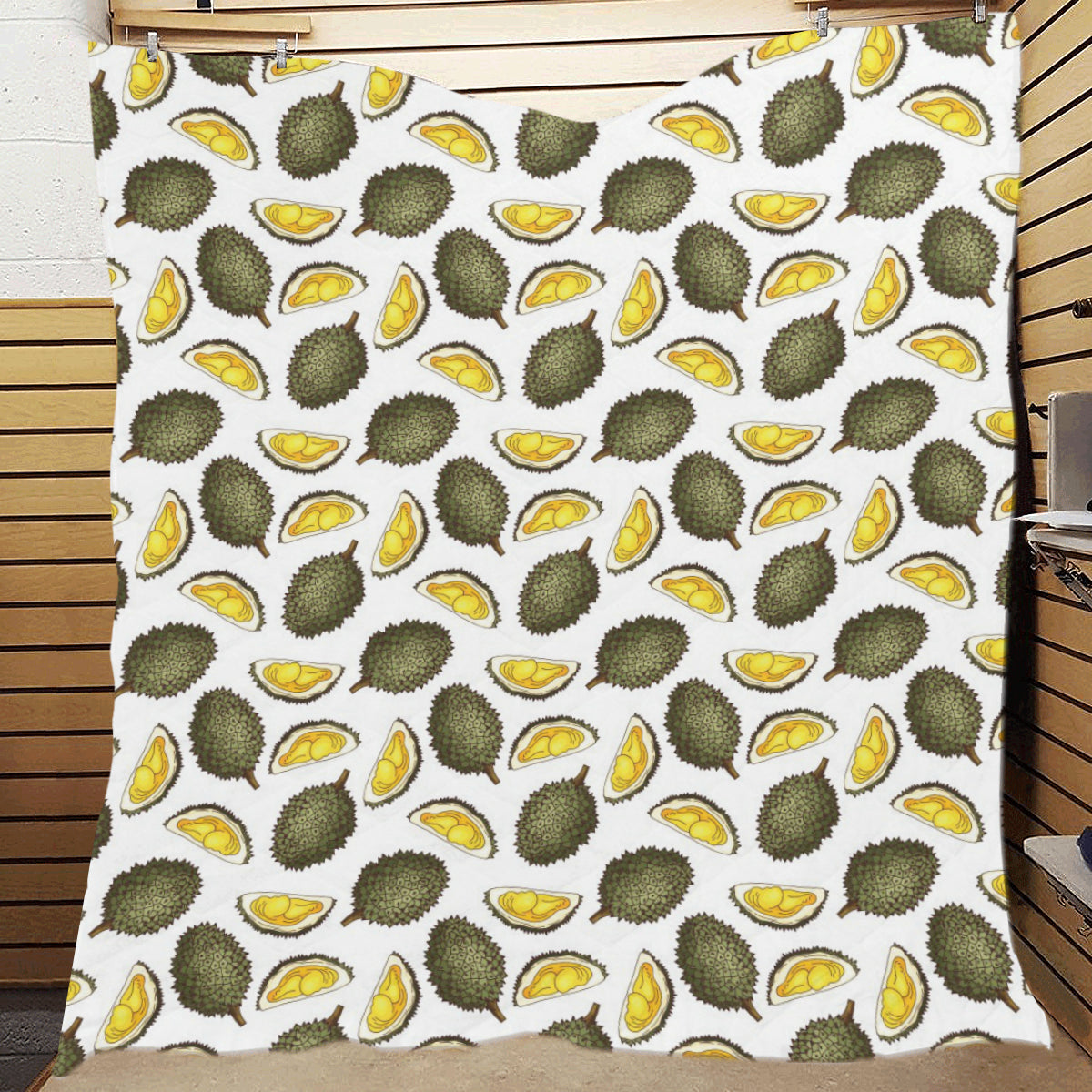 Durian Pattern Print Design DR03 Premium Quilt