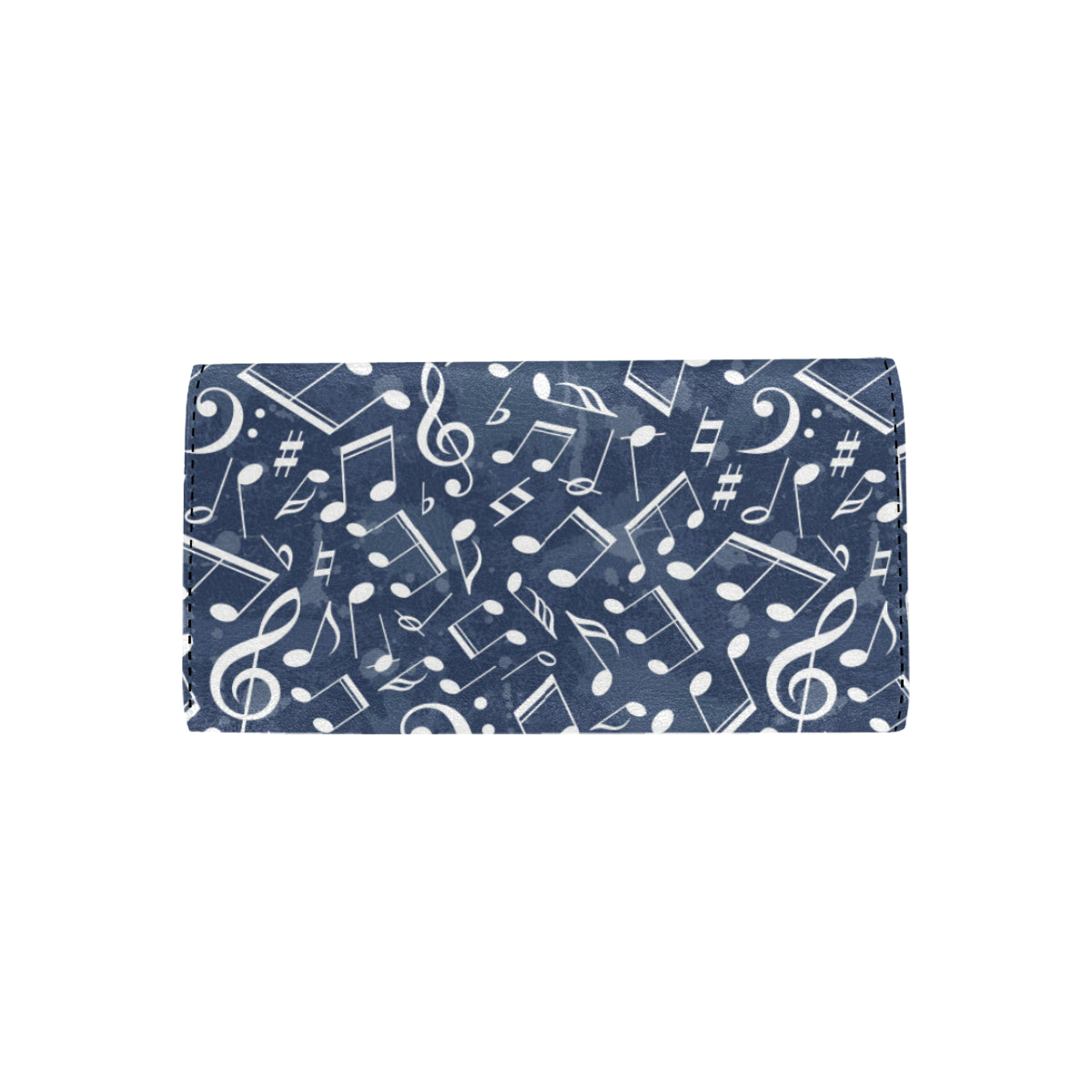 Music note Pattern Print Design A02 Women's Trifold Wallet