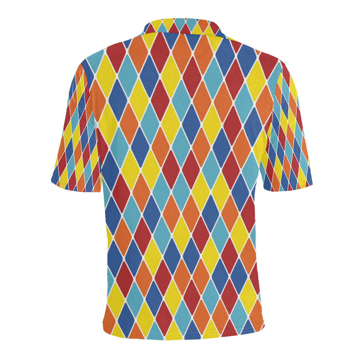 Harlequin Pattern Print Design 01 Men Polo Shirt