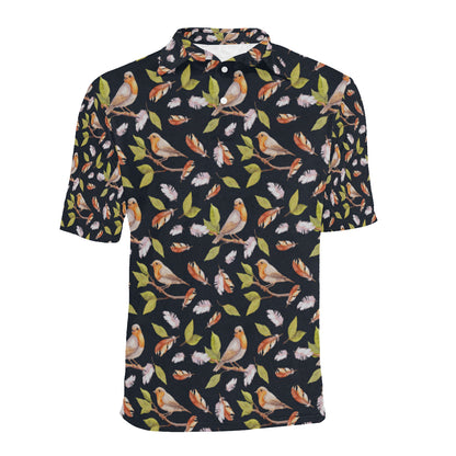 Birds Pattern Print Design 02 Men Polo Shirt