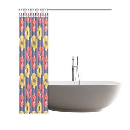 Anemone Pattern Print Design AM010 Shower Curtain