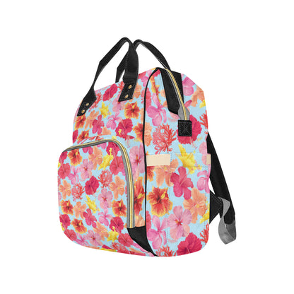 Hibiscus Pattern Print Design HB020 Diaper Bag Backpack