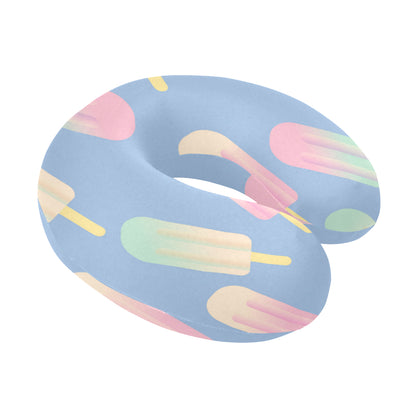 Ice Cream Pattern Print Design 05 U-Shaped Travel Neck Pillow