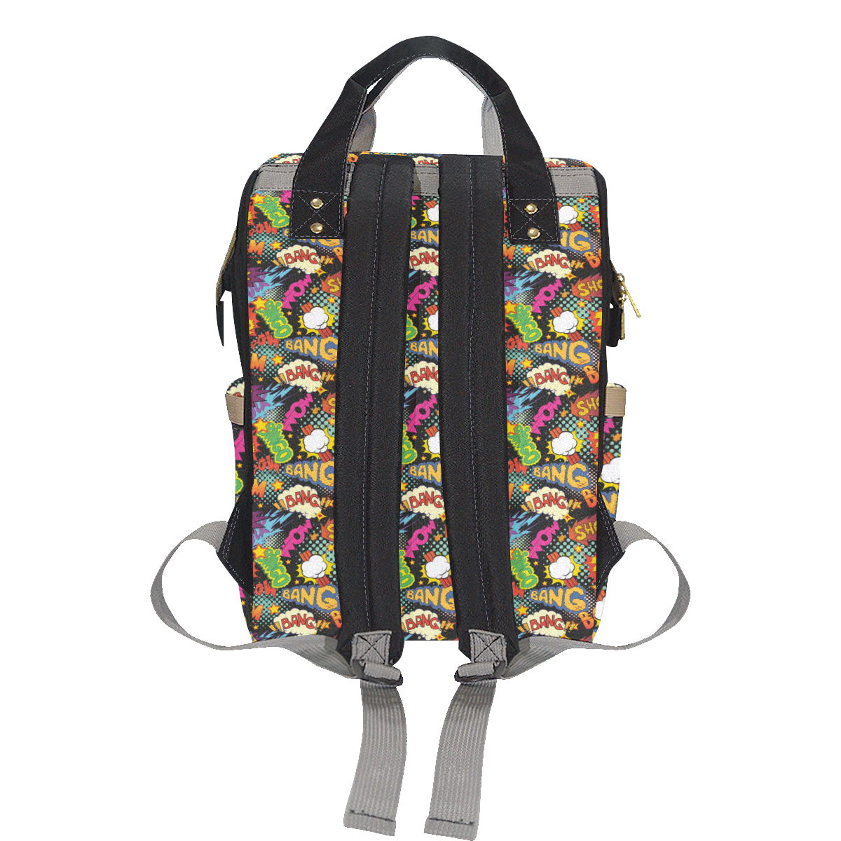 Comic Book Pattern Print Design 01 Diaper Bag Backpack