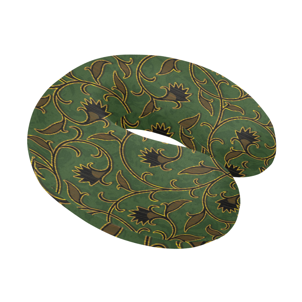 Brocade Pattern Print Design 02 U-Shaped Travel Neck Pillow