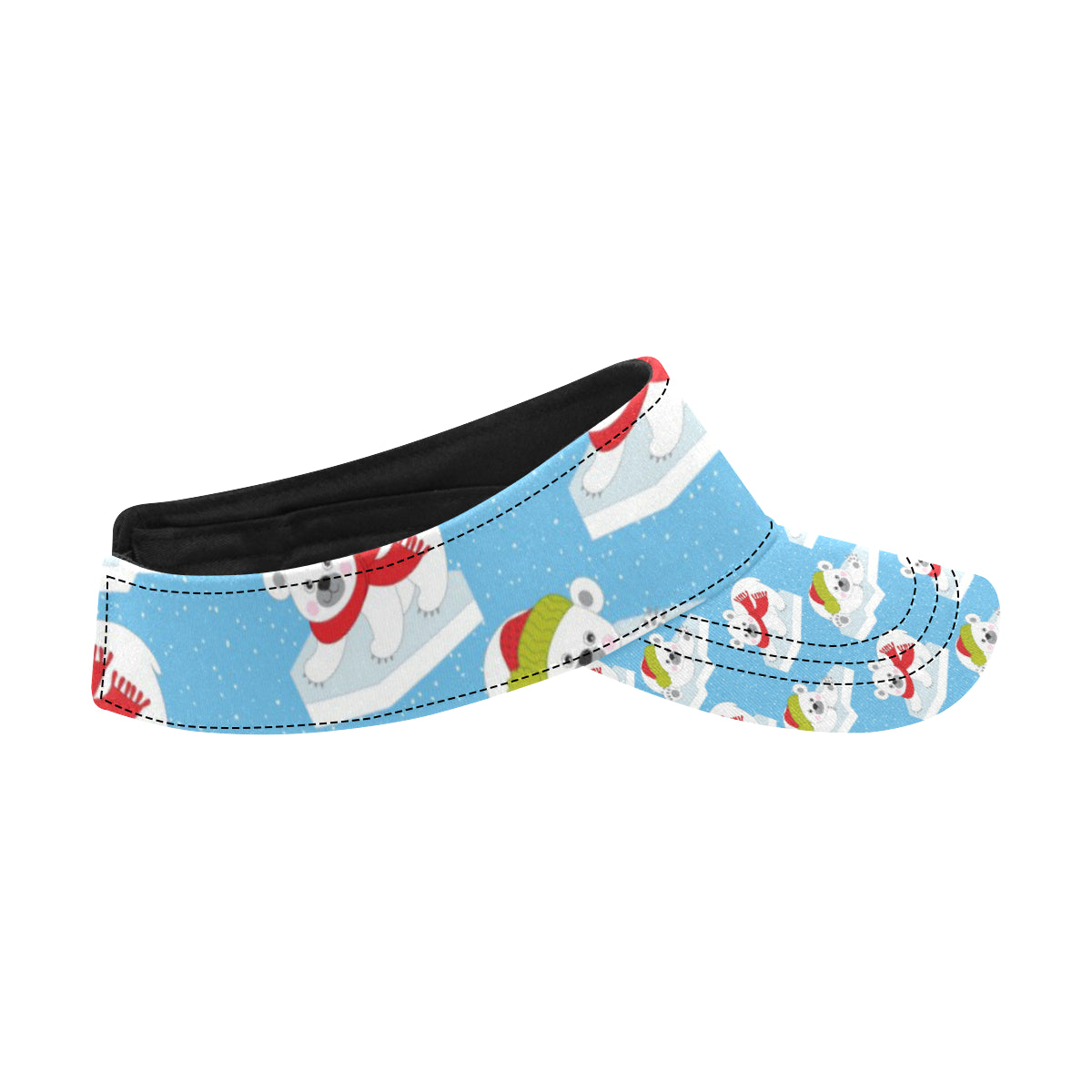 Polar Bear Pattern Print Design PB06 Unisex Sun Visor