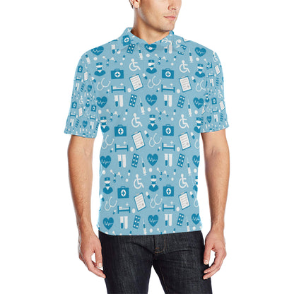 Medical Pattern Print Design 05 Men Polo Shirt