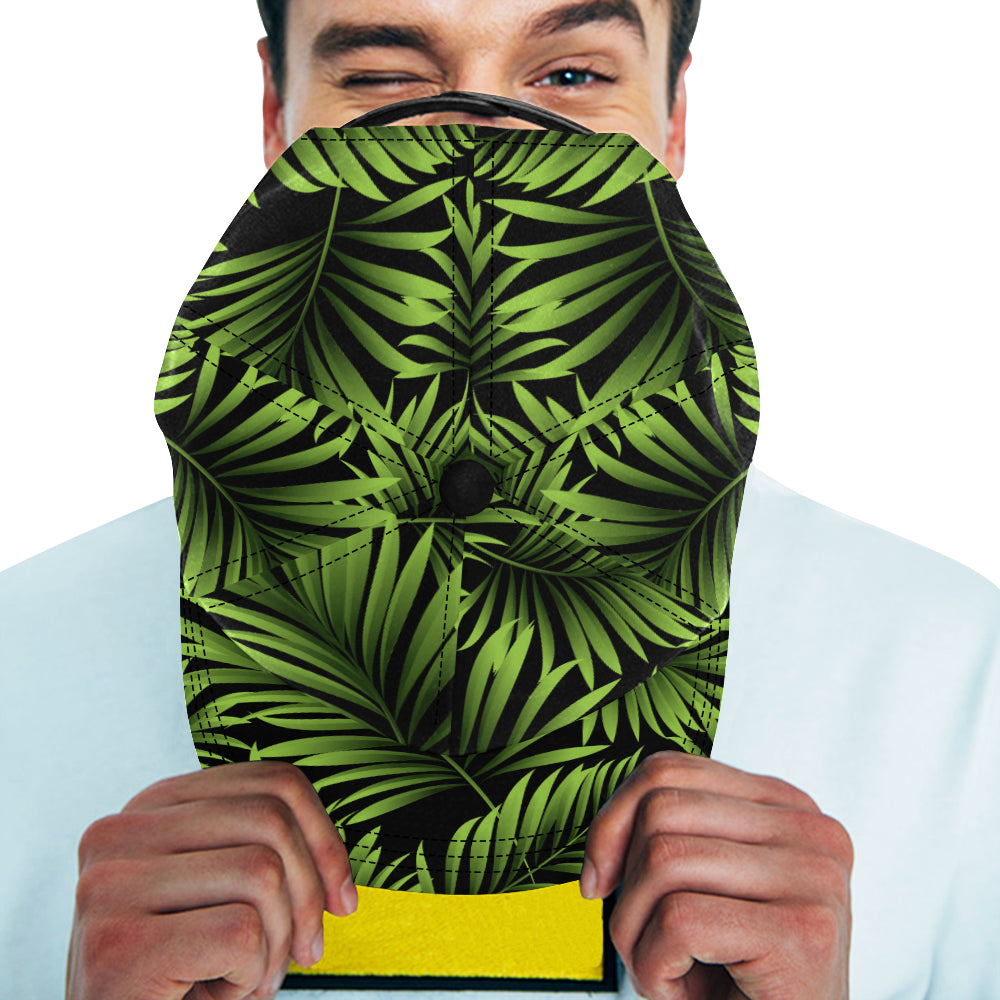 Green Neon Tropical Palm Leaves Snapback Cap
