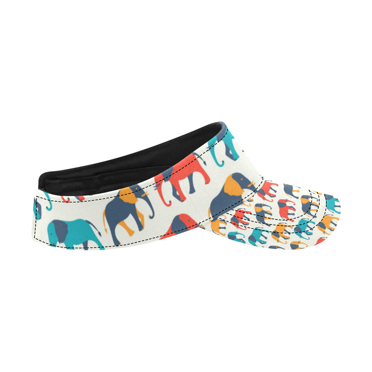 Elephant Colorful Print Pattern Unisex Sun Visor