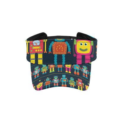 Robot Pattern Print Design A01 Unisex Sun Visor