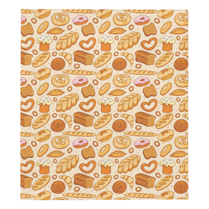 Bread Pattern Print Design 01 Premium Quilt