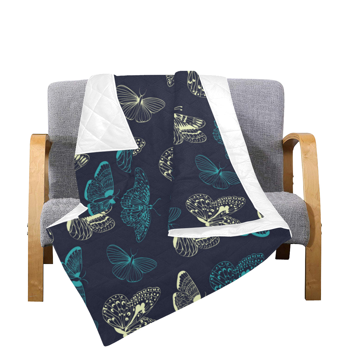 Monarch Butterfly Pattern Print Design 01 Premium Quilt