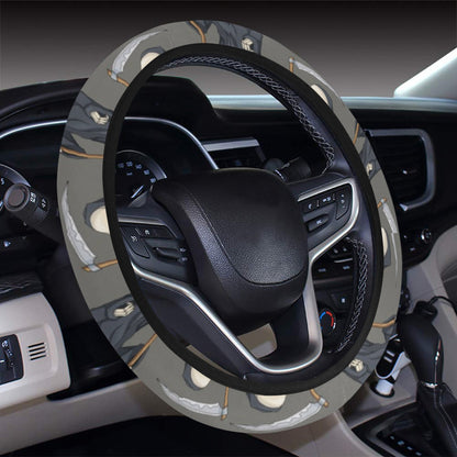 Skeleton Print Design LKS308 Steering Wheel Cover with Elastic Edge