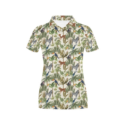 Safari Animal Print Design LKS304 Women's Polo Shirt