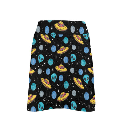 UFO Alien Print Design LKS306 17" Golf & Pickleball Skort with Pockets
